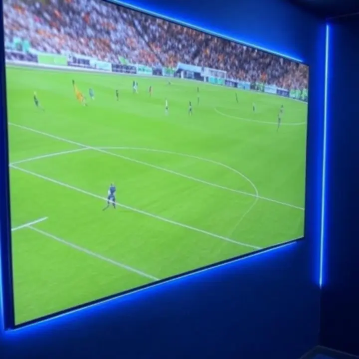 Zbliżenie na ekran LED 4K pokazujący kryształowo czysty obraz