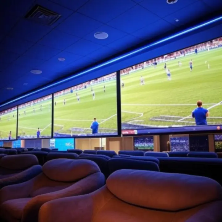 Ultra HD ekrany w FirstLuxx prezentujące mecz w krystalicznej jakości