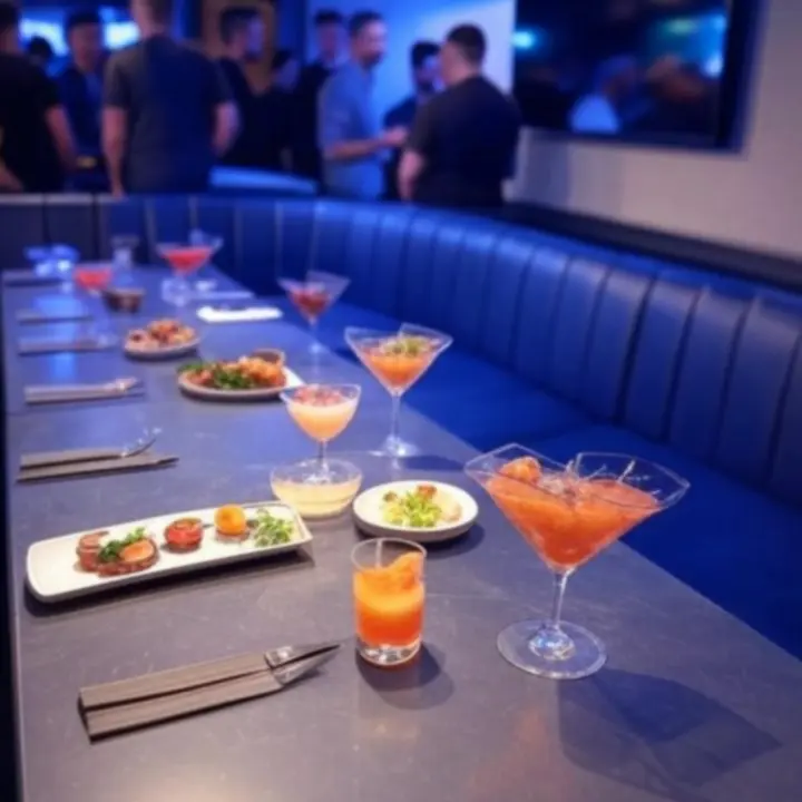 Luksusowa strefa VIP z prywatnymi ekranami i wygodnymi fotelami